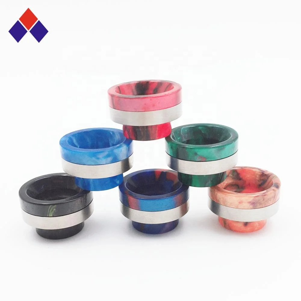 
Factory price OEM Wholesale Ecig Epoxy Resin Mouthpiece 810 thread rainbow color Drip Tip for smoking devices 