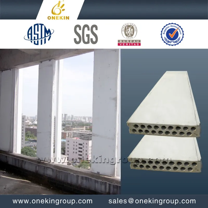 Onekin MgO lightweight prefabricated hollow core partition drywall internal external fascias soffits tile backing panel