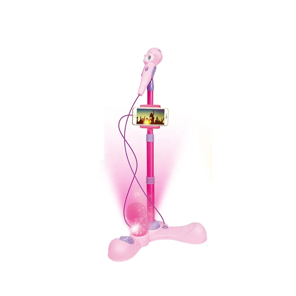 Flash light Karaoke microphone toys musical instrument toy for wholesale.