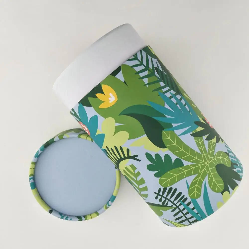 Custom kraft paper tube/cardboard round box with clear window