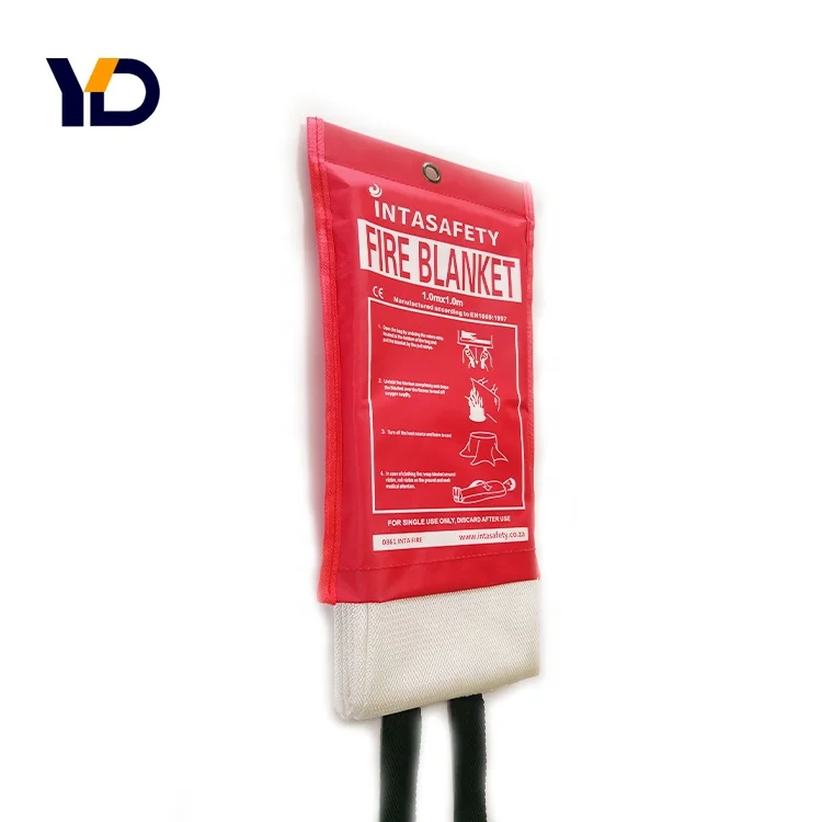 1x1m Emergency Fire Shelter Safety Glass Fiber Extinguishers 0.43mm Fire Blanket