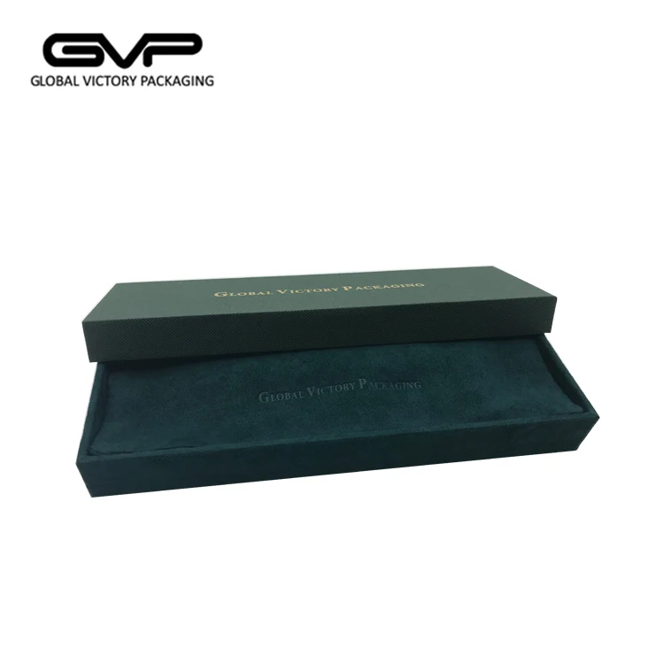 Green Paper Cardboard Storage Box Custom Jewelry Packaging