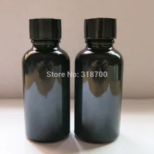 200/lot 30ml Painted Black Empty Nail polish Bottle, 1 oz Brush Cap Top Glass Bottles