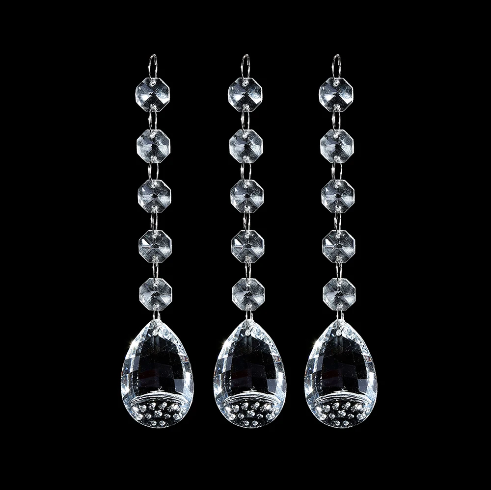 
New design chandelier glass bead garland crystal drop pendant ornament for party event 