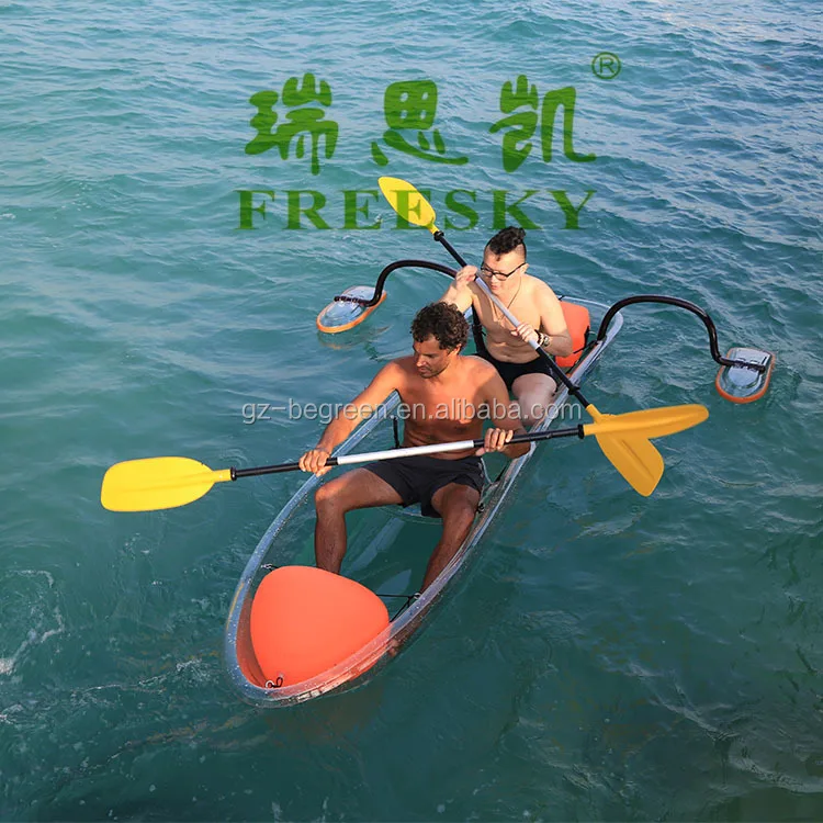 
bottom see through kayak with pedals for river and sea 