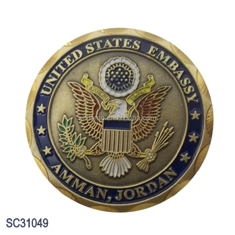 
Zinc Alloy Convoy Security Company Iron Custom Antique Brass Color Vintage Style IRAQ Souvenir Metal Challenge Coin 