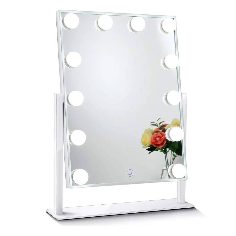 Large Desktop Hollywood Mirror with Light Bulbs LED Makeup Vanity Dressing Table Mirror