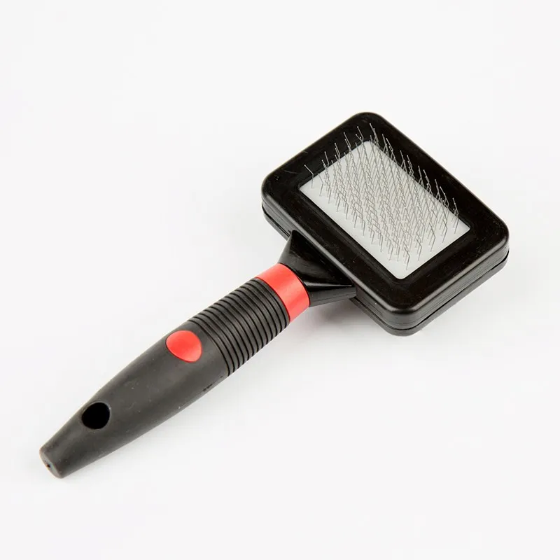 Маленькая расческа для собак и кошек с щеткой 20305, щетка для груминга собак и кошек, двухсторонняя щетка, инструмент для вычесывания шерсти