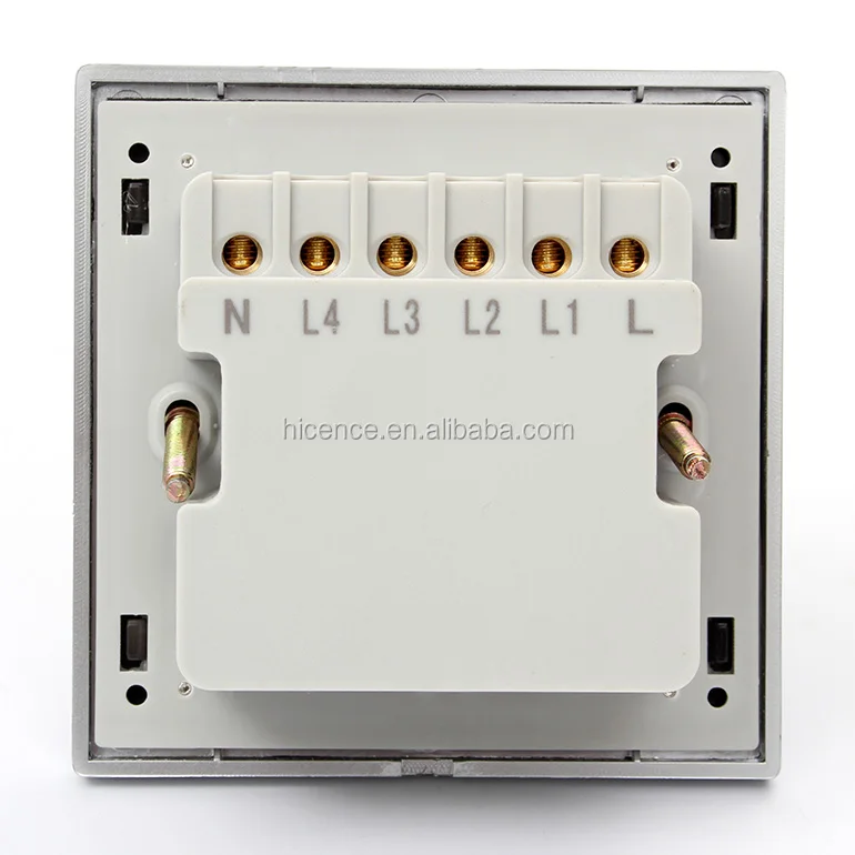 Tempered Glass Master Control 5 Gang Hotel Touch Wall Switch