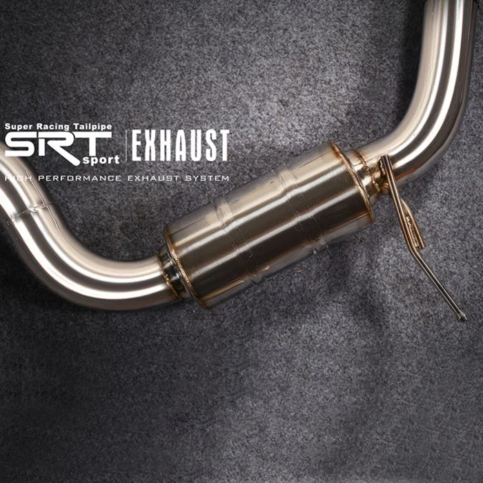 super racing tailpipe flexible exhaust pipe for Volkswagen Golf 6 full section downpipe cat back with quad double tip