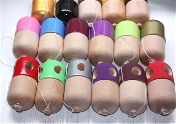 PU panite The pill shaped kendama Beech making degradable toy