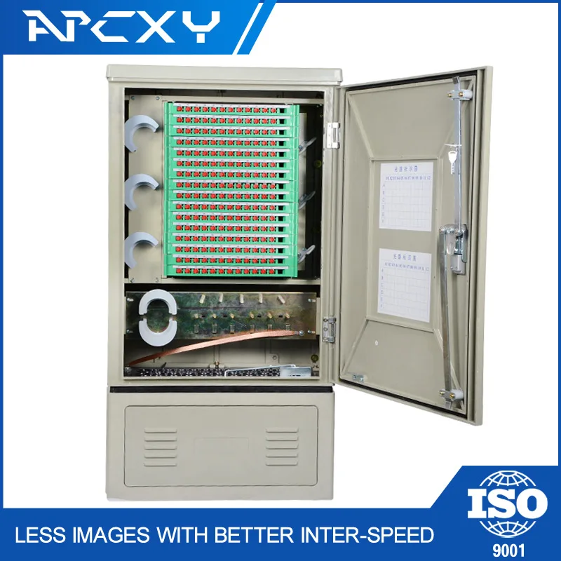 FTTX 144 Ядер волоконно распределения центр, открытый Волоконно-Оптического Кабеля Кросс-Шкаф