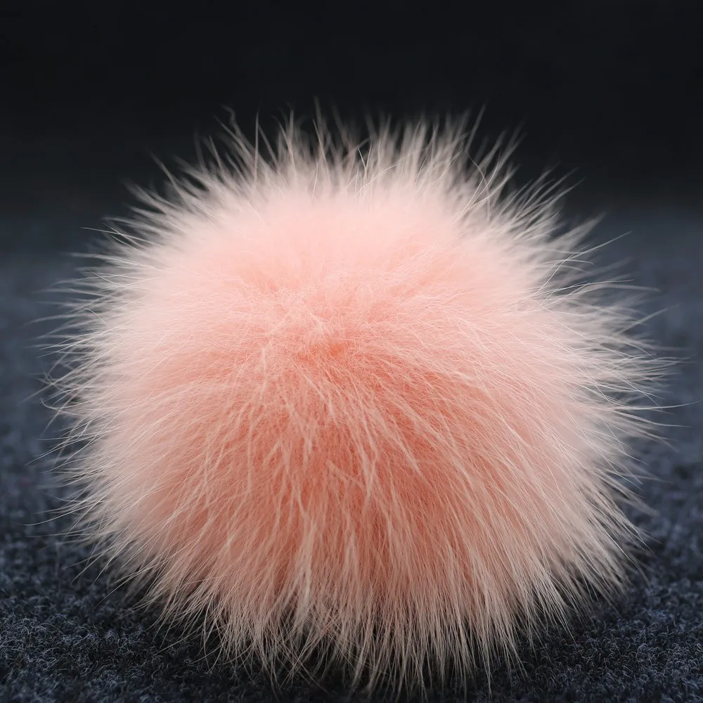 decorations balls raccoon fur ball detachable bag accessories  Real fluffy fox fur pompoms