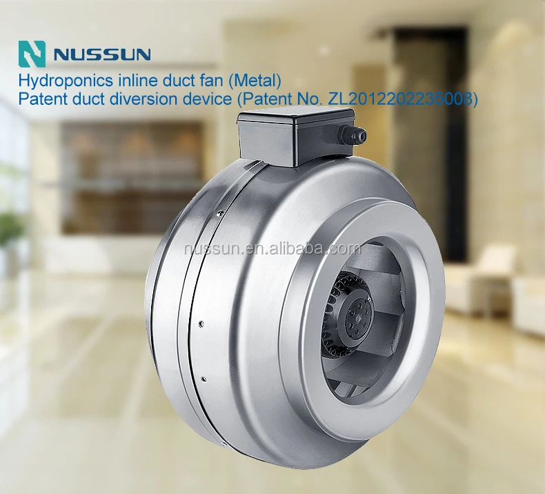 Certrifugal inline протока вентилятор с металлическим корпусом