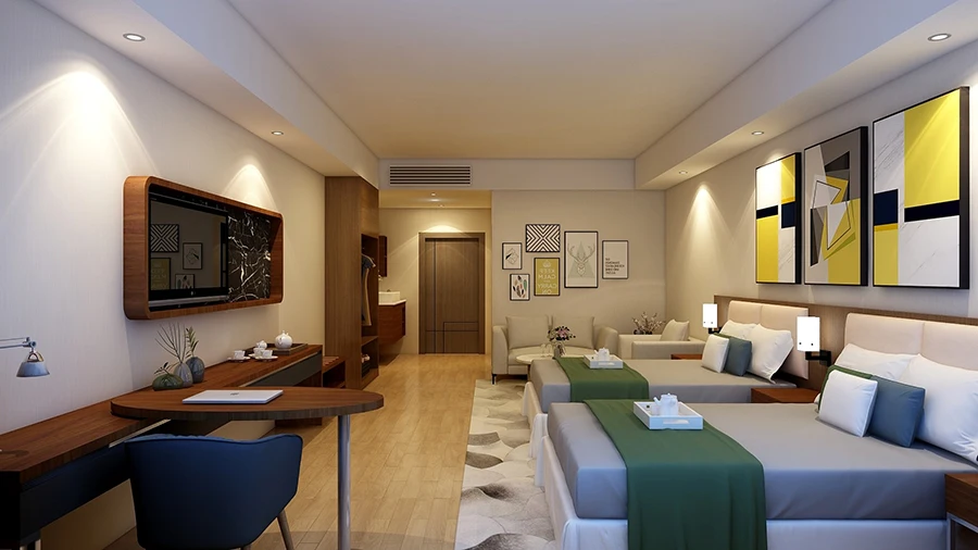 Apartment Project Furniture Customized Hotel Bedroom Furniture Sets For Sale