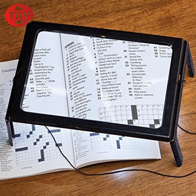 lighted magnified standing desk lamp foldable desk type a4 binocular hands free magnifier for visually impaired