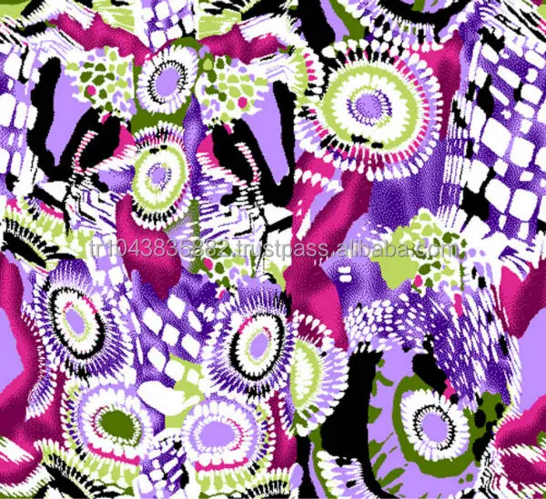 Printed fabrics Viscose, VIscose/EL qualities