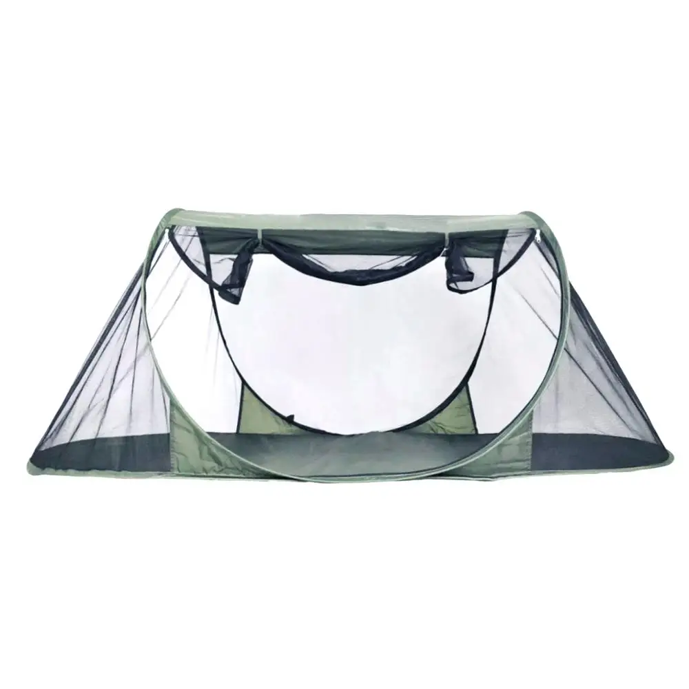 Single Blow Up Folding Picnic Shelter Family Camping Hiking Tactical Outdoor Pop Up Mesh Mosquito Net Tent