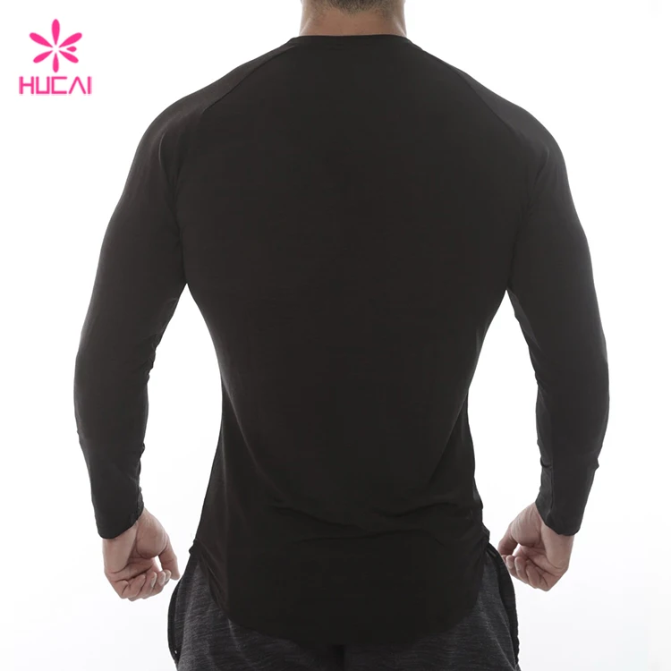 Dongguan Hucai Sportswear High Quality Fitness Wear Custom Mens Shirt