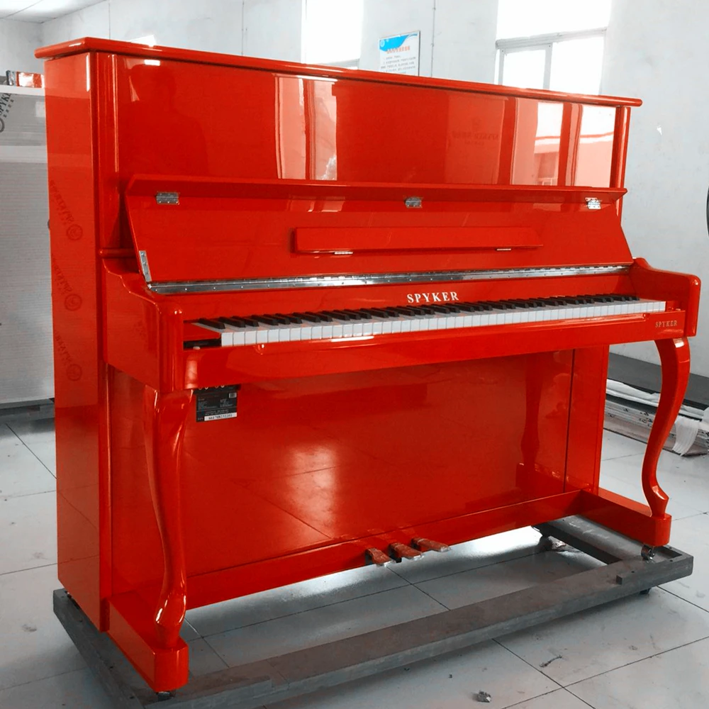 HD-L123 Upright 88 key Digital Piano Red Polish w/ Midi interface , electronic piano Touch Response Keys