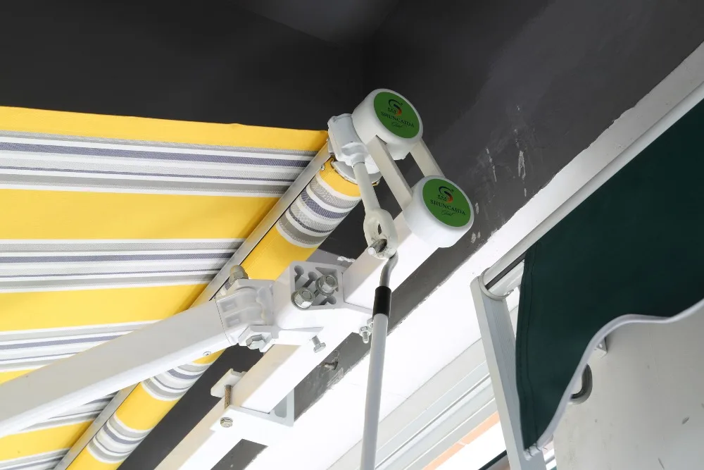 3x2.5m Wall Bracket Reinforce Aluminum Retractable Garden Awning