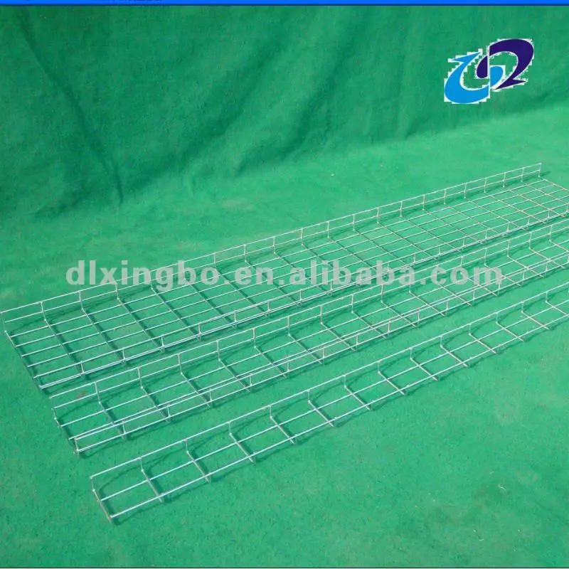 Установка кабельного лотка с гальванизированной проволочной сеткой