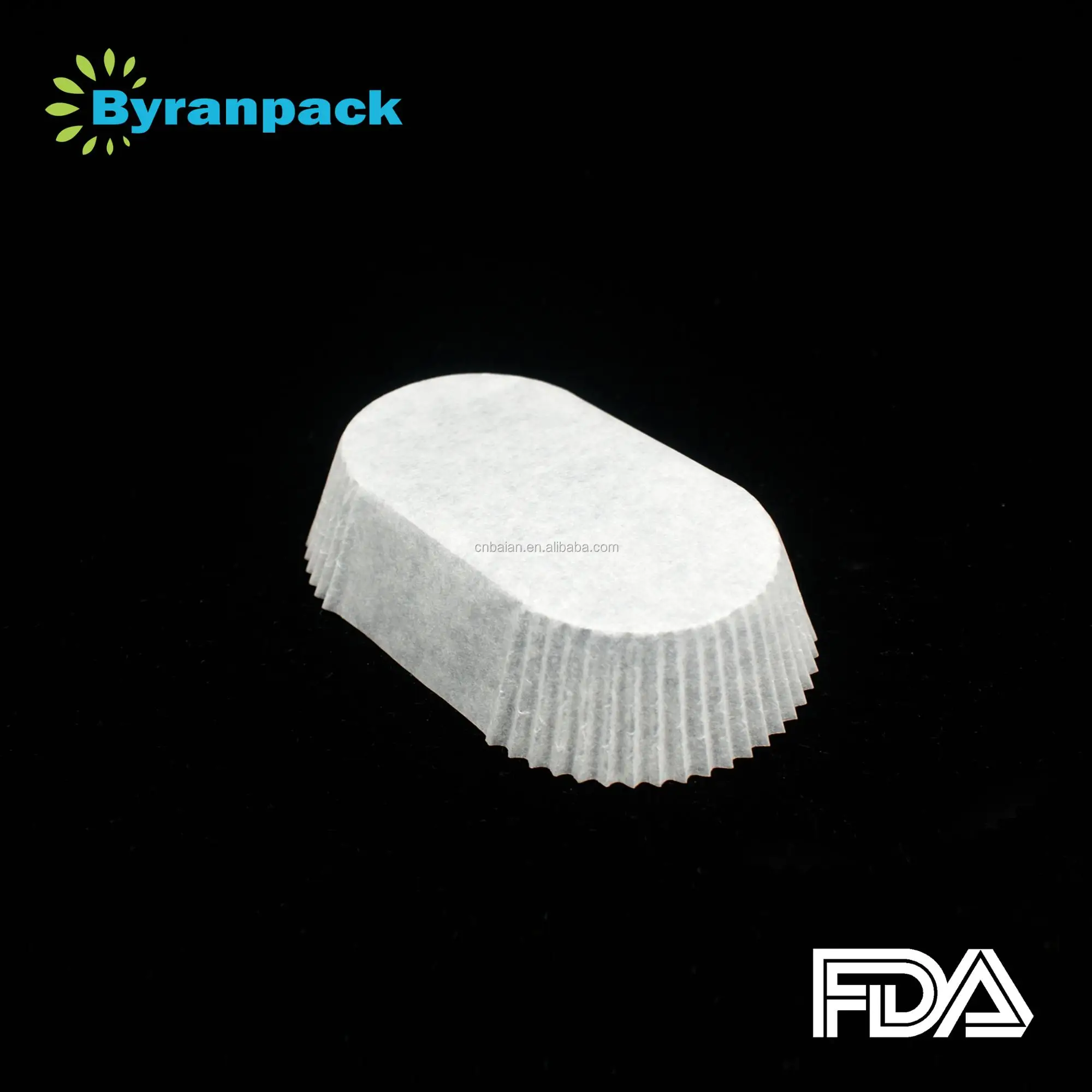 Oblong white translucent Europe greaseproof paper muffin cupcake paper