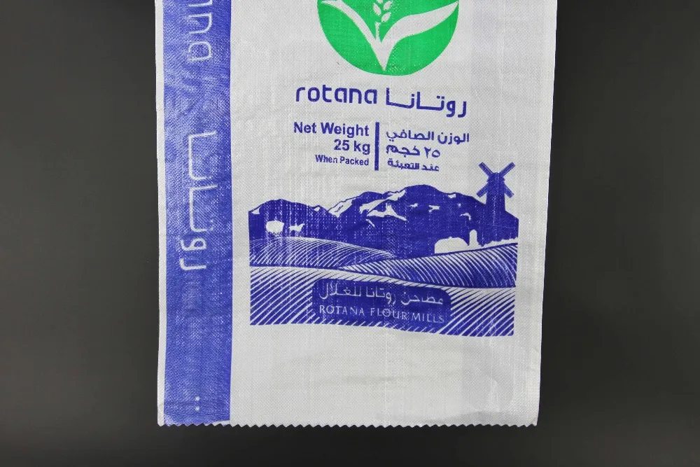 
Polypropylene pp flour packaging bag 25kg food grade luxury wheat flour bag sack 