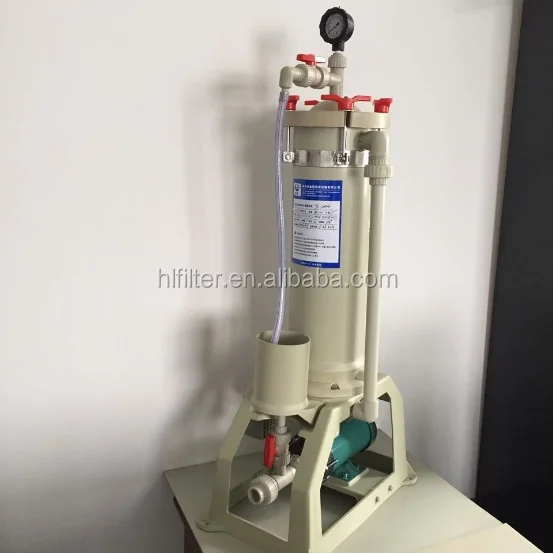 
Plastic cartridge filter housing for PCB/sewerage system/metal surface treatment/chrome plating 