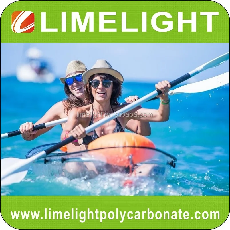 LIMELIGHT night tour transparent kayak clear canoe crystal boat glass ship