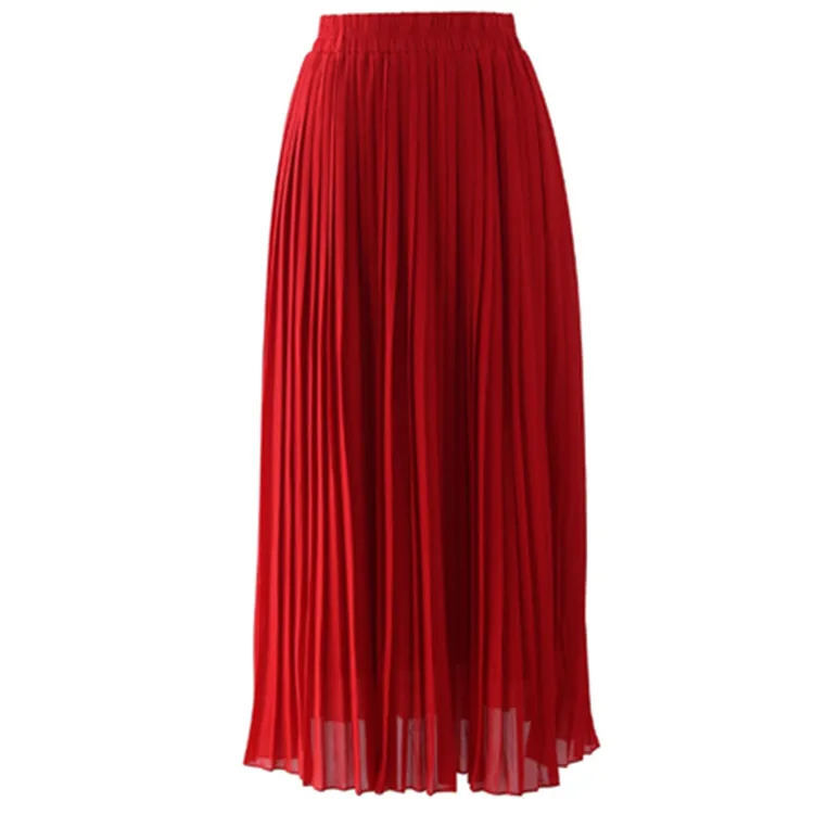 fashion muslim fashion Women Skirts Summer Pleated Long dress Skirt For Muslims