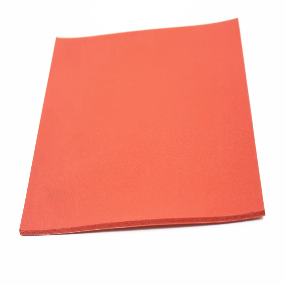 Red Silicone Sponge Adhesive Backed Waterproof Foam Rubber Foam Sheets Insulation Roll Sheet 1mm