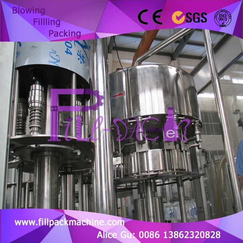 Из нержавеющей стали, полная автоматическая розлива минеральной воды линия/оборудование/машина с свет проверки