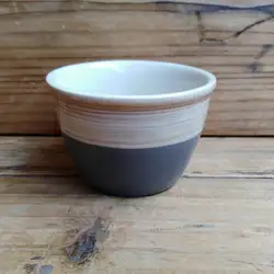Japanese bowl ceramic matt color with wood painting cereal bowl ceramic microwave and dishwasher safe