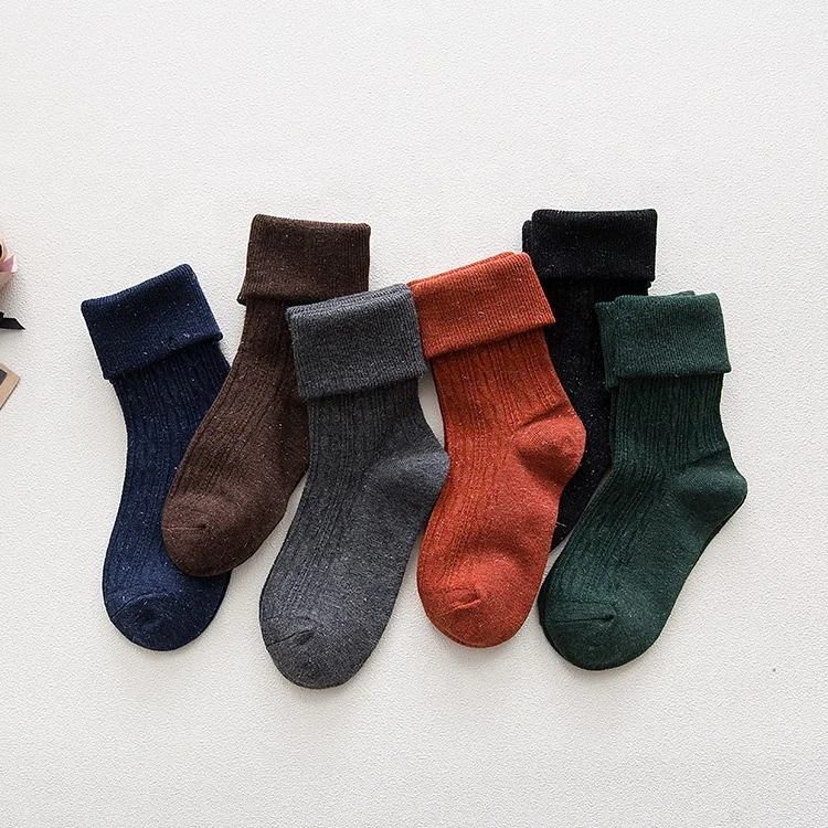 
Top grade various colors available wool with shining yarn women crew cozy socks 