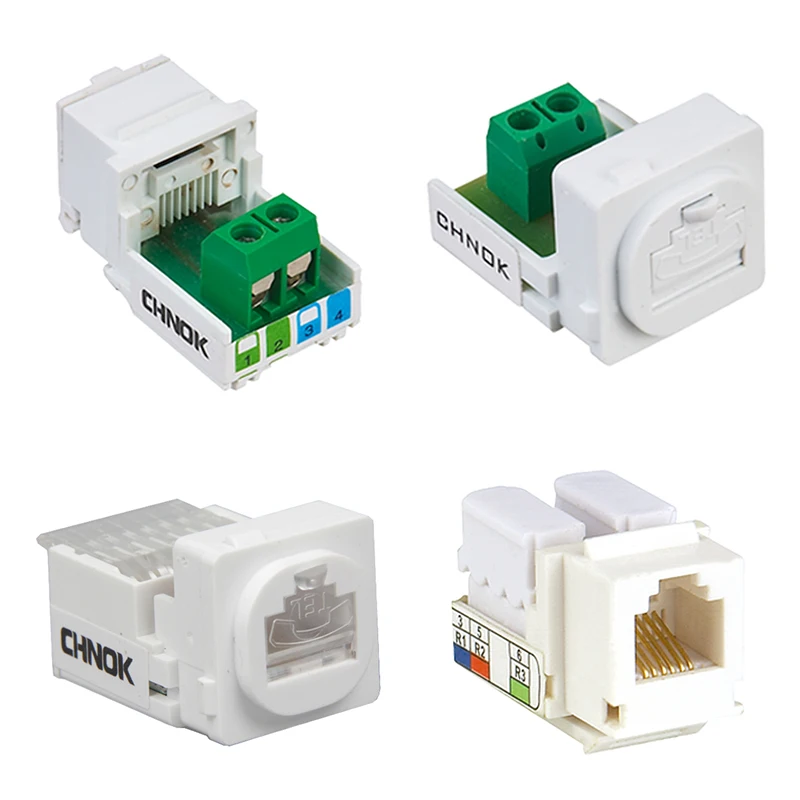 RJ11/RJ12/RJ45 connector telephone 6p2c connector 90 degree Cat3 cable connector