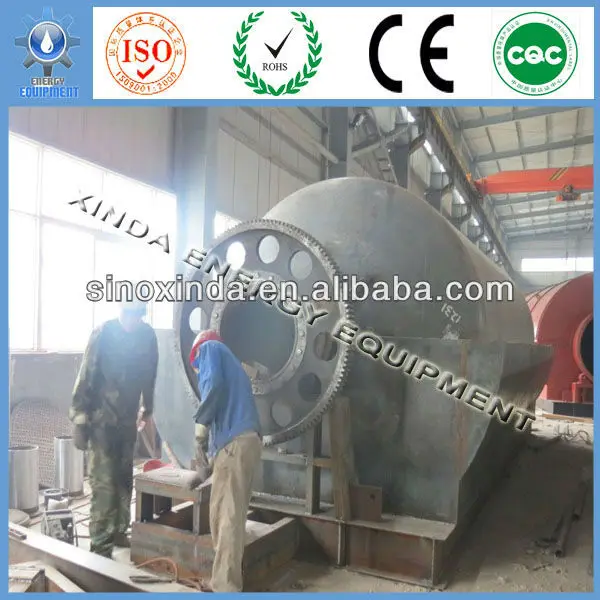 
2800*6600mm/1600 steel boiler plate reactor Scrap plastic pyrolysis equipment 