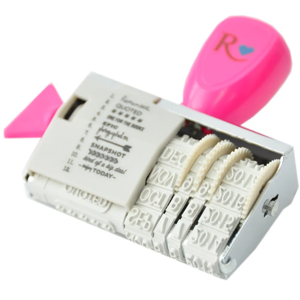 Date and Number custom roller Office Stamp