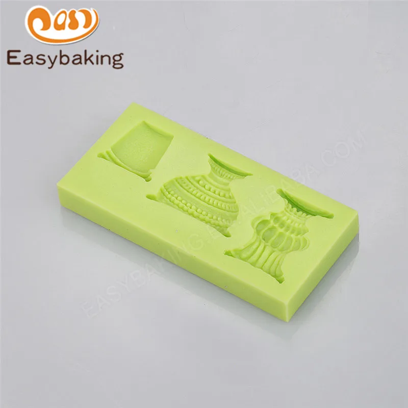 Creative Flowerpot Silicone Mold Vase Shaped Fondant Cake Decoration Tools