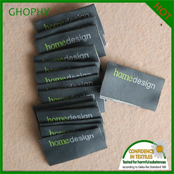 Satin Garment Care Label Fabric, 100% Polyester Washing Instructions Printing Fabric Woven Label