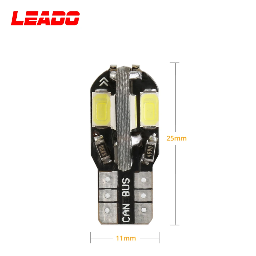 Автомобильная светодиодная лампа Canbus 8 Smd T10