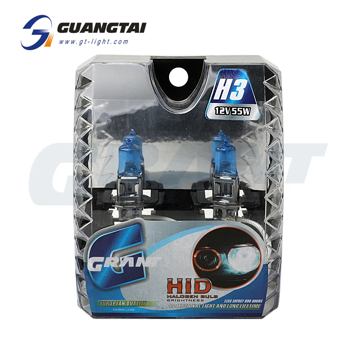 E1 e4 certificate 12v 55w PK22s auto halogen bulb h3 car front lamp with plastic box packing