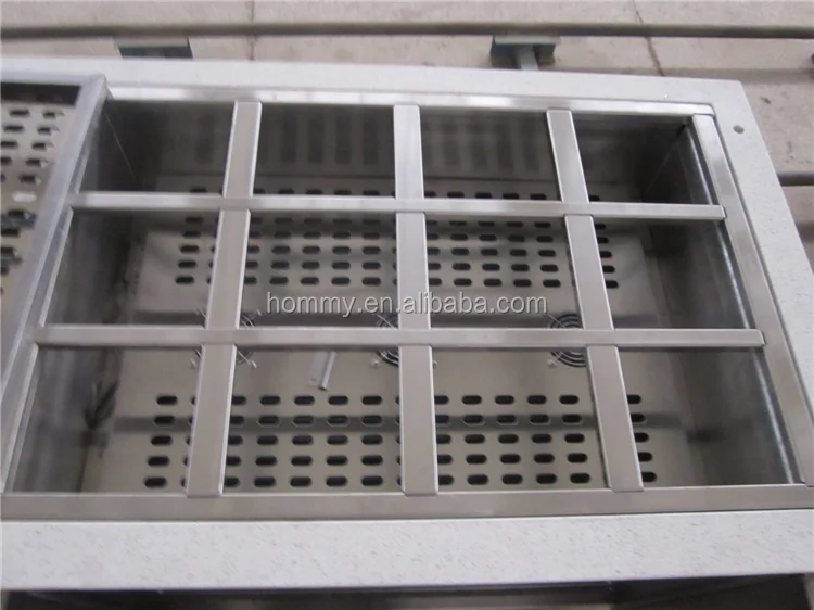 Commercial Insulated Garnish ice cream Topping Station showcase with Refrigerator