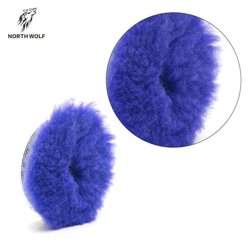 DA Wool Polishing Pad Sheepskin Wool Buffing Pad North Wolf Car Detailing Wholesale Wool Pad