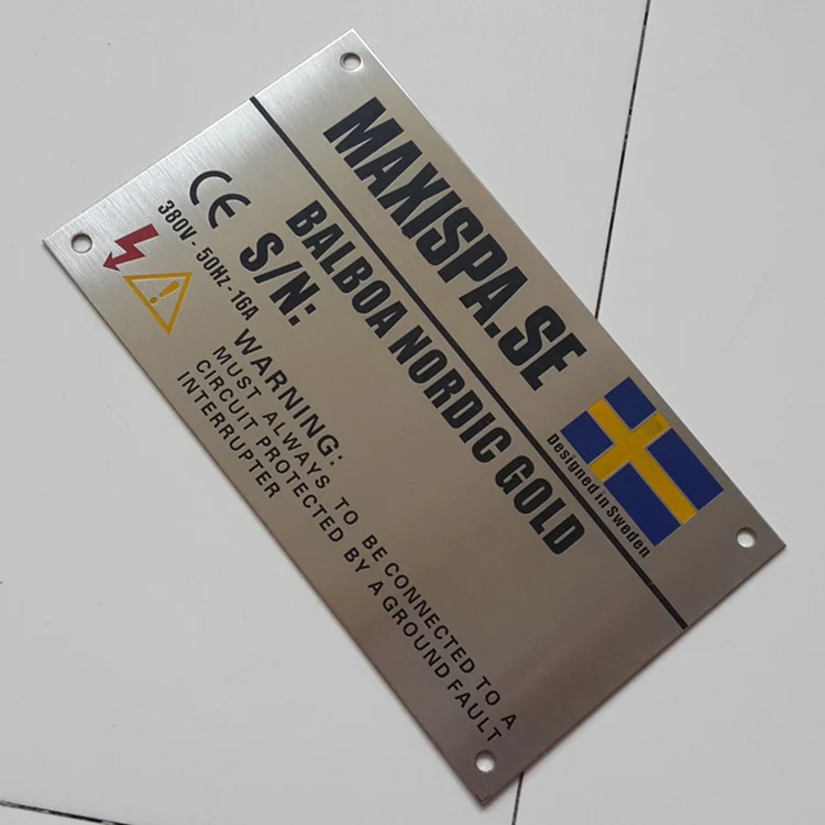 
Silkscreen Printing Aluminum Label for machine 