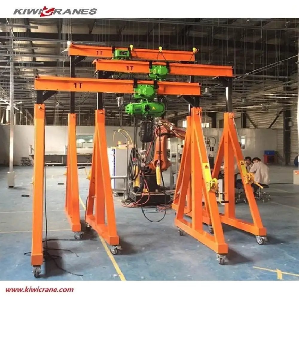 Low cost electric mobile moving adjustable 1 ton mini type portable gantry crane for sale