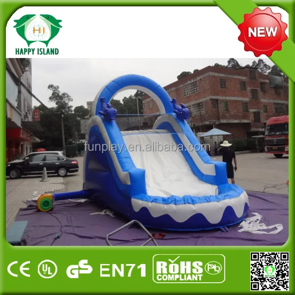Hot sale inflatable  dolphin water slide Inflatable Jumping Bouncer Castle Slide
