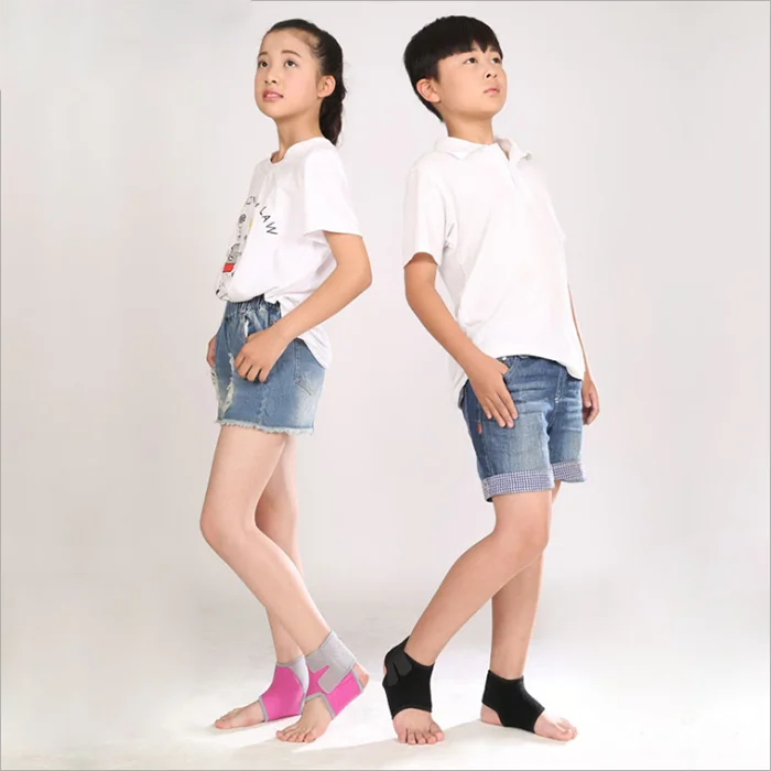 Breathable Adjustable Compression Ankle Foot Support Injury Protection Child Ankle Braces for Kids