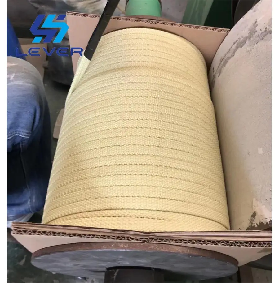 Square Round Braided Aramid Kevlar Rope tempered glass machine roller rope with High Strength 12*5.5mm