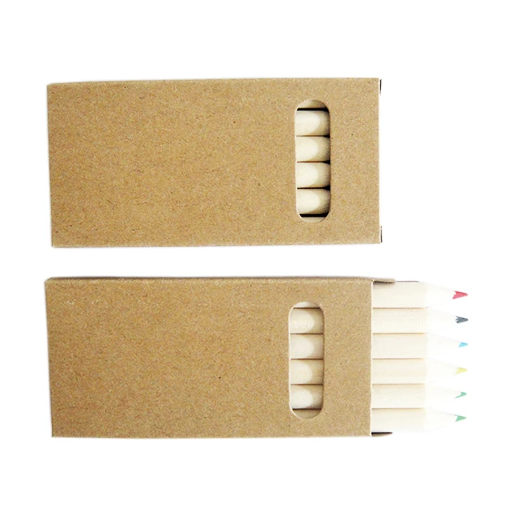 6 упаковок Китай Шестигранная форма экологически чистые натуральные деревянные маленькие цветные карандаши